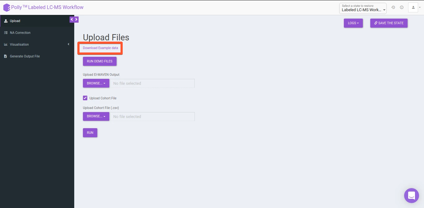 Demo data for Labeled LC-MS app