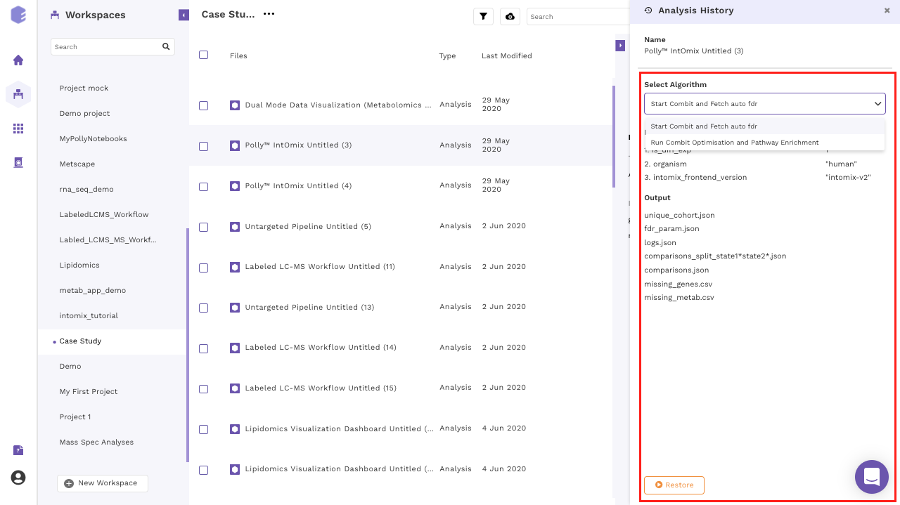 Restore for Angular applications